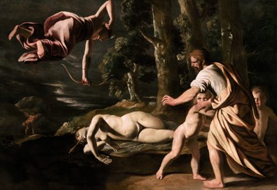 Chiones død, ca. 1622. av Nicolas Poussin
