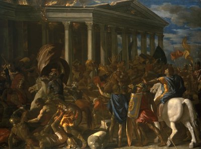 Ødeleggelsen og sekken av Jerusalems tempel av Nicolas Poussin