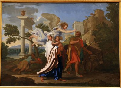 Flykten til Egypt, 1657 av Nicolas Poussin