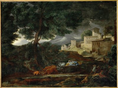 Tordenværet (maleri på lerret) av Nicolas Poussin
