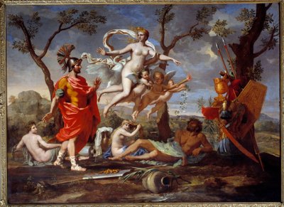 Venus Armant Enee-maleri av Nicolas Poussin (1594-1665) 1639 Søn. 1,07x1,46 m Rouen, Museum of Fine Arts av Nicolas Poussin