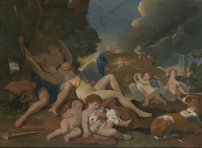 Venus og Adonis av Nicolas Poussin