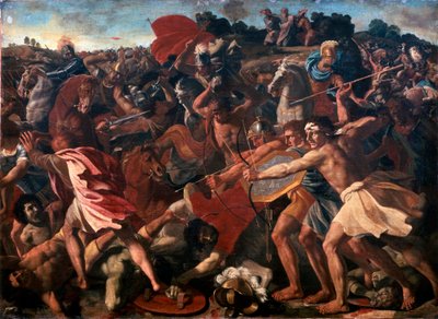 Josvas seier over amalekittene, 1625-1626. av Nicolas Poussin