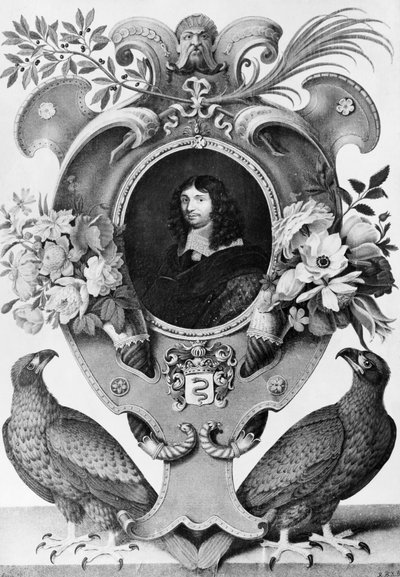 Portrett av Jean-Baptiste Colbert (1619-1683), fransk statsmann, gravering av Nicolas Robert (1614-1685) av Nicolas Robert