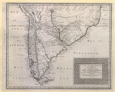 PARAGUAY. CHILE. JORDEN og DE MAGELLANISKE ØYER. : Hentet fra diverse relasjoner. / Av N. SANSON d#39;Abbeville, geograf etter ordre fra kongen. av Nicolas Sanson