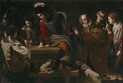 Fornektelsen av Saint Peter, ca 1625 av Nicolas Tournier