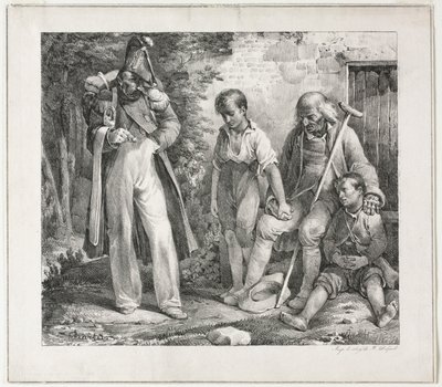 Be om almisser, 1819. av Nicolas Toussaint Charlet