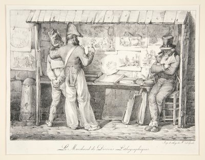 Forhandleren av litografiske bilder av Nicolas Toussaint Charlet