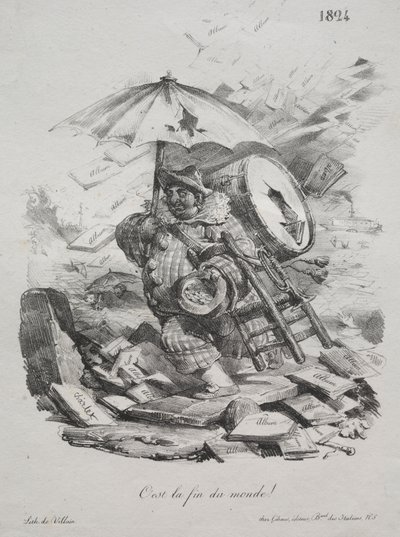 Litografiske skisser: Det er verdens ende! (frontispice) av Nicolas Toussaint Charlet