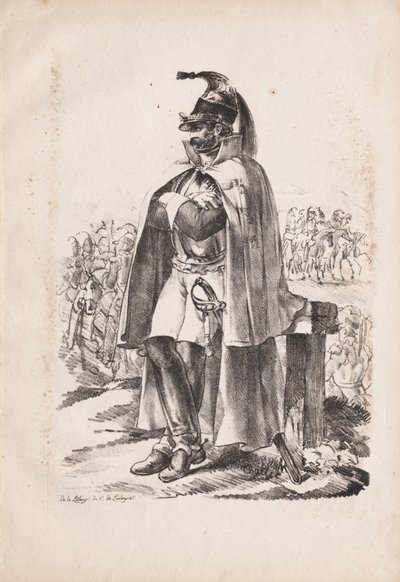 Militære kostymer: Cavalry Man av Nicolas Toussaint Charlet