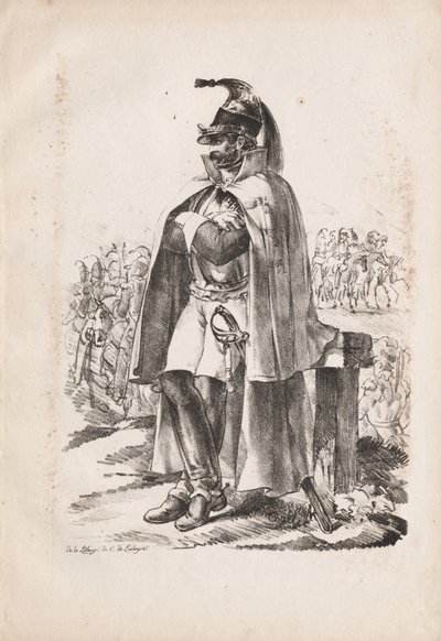 Militære kostymer: Cavalry Man, 1814-1818. av Nicolas Toussaint Charlet