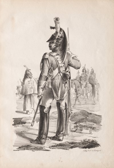 Militære kostymer: Grenadier of the Royal Guard, 1814-18. av Nicolas Toussaint Charlet