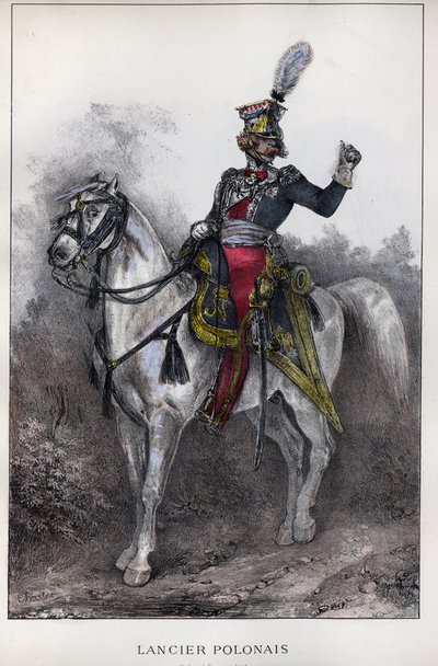 Offiser polske lansere fra den keiserlige garde av Nicolas Toussaint Charlet