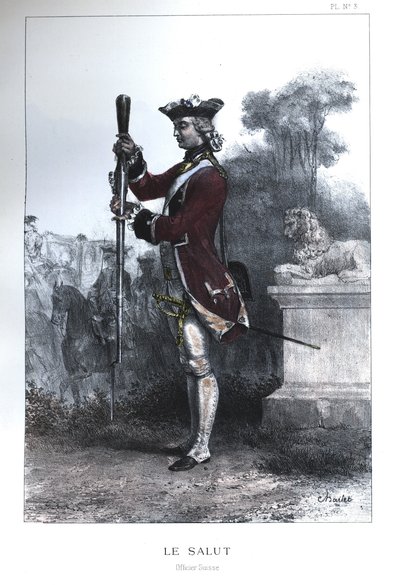Offiser for de sveitsiske garde av Nicolas Toussaint Charlet
