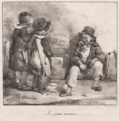 Skissebok for bruk av små barn: The Young Amateurs, 1822. av Nicolas Toussaint Charlet