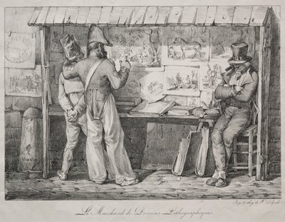Litografihandleren av Nicolas Toussaint Charlet