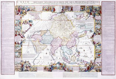 Kart over Asia, 1740 av Nicolas de Fer