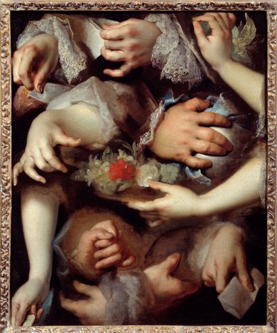 Håndstudier. Maleri av Nicolas De Largilliere (1656-1746) av Nicolas de Largillière