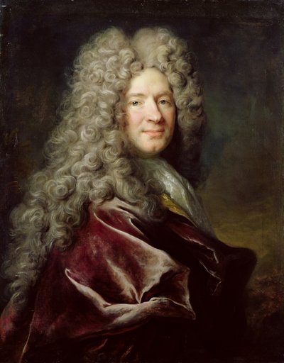 Portrett av en mann iført en fiolett kappe, ca. 1700 (olje på lerret) av Nicolas de Largillière