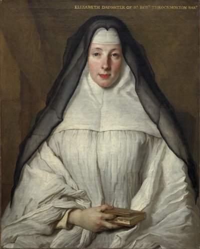 Elizabeth Throckmorton, kanoninne av Order of the Dames Augustines Anglaises, 1729. av Nicolas de Largillière