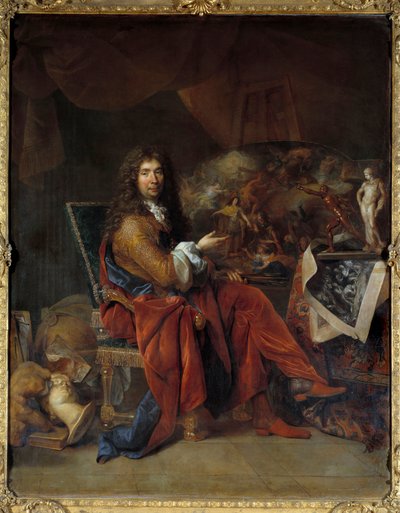 Portrett av Charles Lebrun (Le Brun) (1619-1690), første maler av kong Louis XIV Maleri av Nicolas de Largilliere (1656-1746) Dim. 2,32 x 1,81 m. Paris. Museet Louvre av Nicolas de Largillière