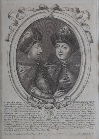 Tsarene Ivan Aleksijevitsj og Peter Aleksijevitsj fra Russland av Nicolas de Larmessin