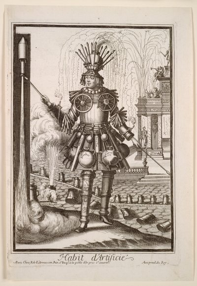 Fantasifulle kostymer: Fyrverkeriprodusentens kostyme, ca. 1690. av Nicolas de Larmessin II