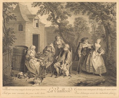 Høy alder av Nicolas de Larmessin IV after Nicolas Lancret