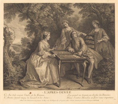 Etter middag av Nicolas de Larmessin IV after Nicolas Lancret