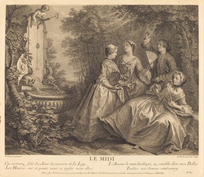 Middagstid av Nicolas de Larmessin IV after Nicolas Lancret