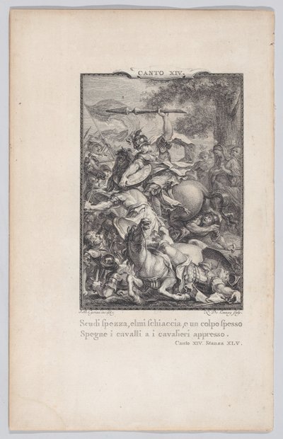 Canto 14, Stanza 45, fra Orlando Furioso, 1774., 1774. av Nicolas de Launay