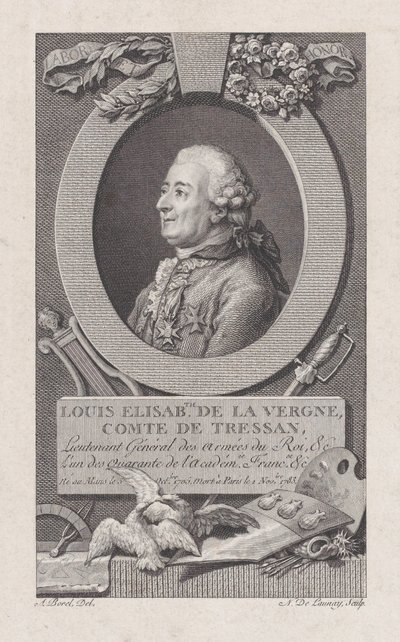 Portrett av Louis Elisabeth de La Vergne, Comte de Tressan, 1783-92., 1783-92. av Nicolas de Launay