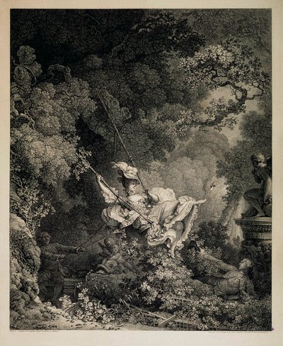 The Lucky Opportunities of a Swing, 1782. av Nicolas de Launay