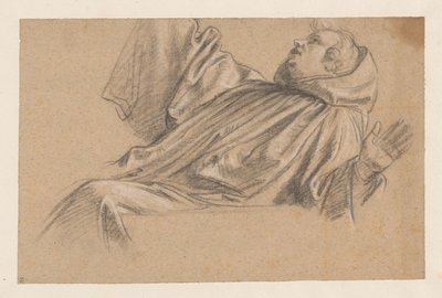 Studie for munken Placidus som ble reddet fra vannet av Nicolas de Plattemontagne