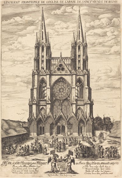 Fasaden til klosteret S. Nicaise de Reims av Nicolas de Son
