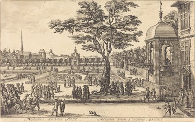 Utsikt over en hage av Nicolas de Son