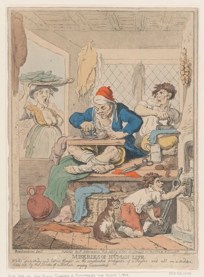 Miseries of Human Life: While Deep in Study and Lost in Thought in the Complicated..., oktober 1807. av Nicolaus Heideloff