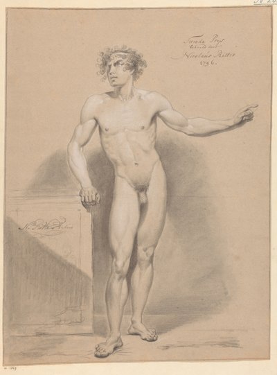 Stående naken mann, sett forfra (2. premie 1796) av Nicolaus Ritter jr.