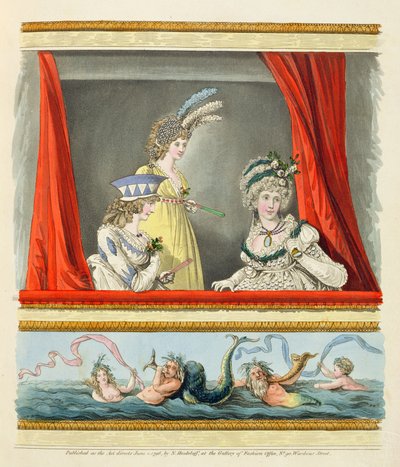 Operakjoler fra Nikolaus Heideloffs "Gallery of Fashion" Vol II, juni 1796 (trykk) av Nicolaus von Heideloff