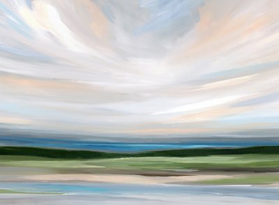 Fredfullt, abstrakt landskap av Nicole Walsh