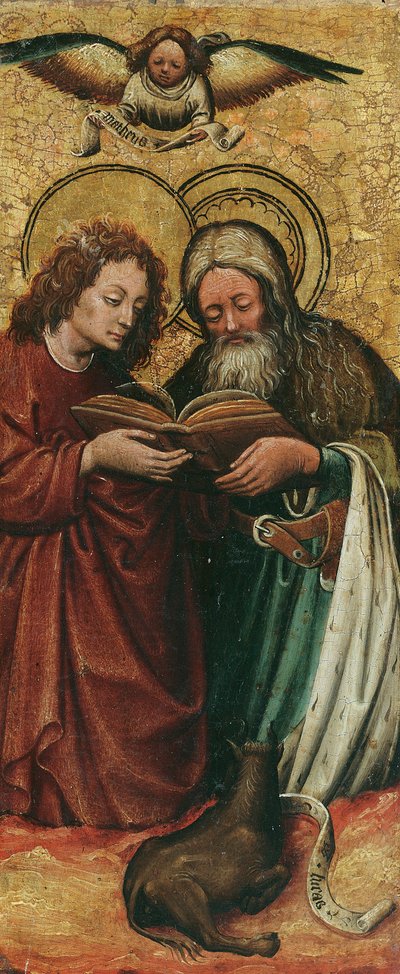 Evangelistene Matteus og Lukas av Niederländischer Maler