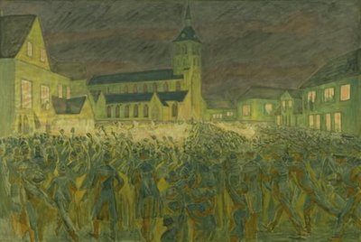 Fakkeltoget 1867 for H.C. Andersen i Odense av Niels Larsen Stevns