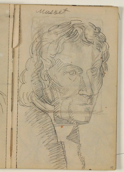 Studie av Thorvaldsen etter Eckersbergs maleri (1814) av Niels Larsen Stevns