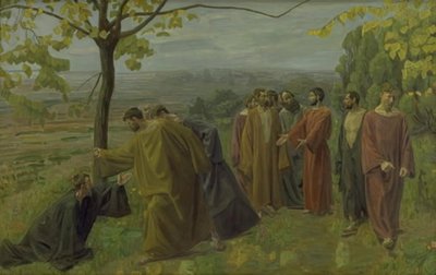 Den blinde mannen ved veikanten ber Jesus om å vise barmhjertighet av Niels Larsen Stevns