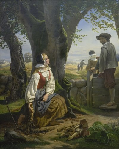 Kirsten Svendsdatter finner gullhornet på Gallehus 20. juli 1639 av Niels Simonsen