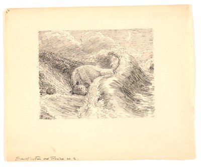 Illustrasjon for "Sandrushet ved Tisvilde" av Niels Skovgaard