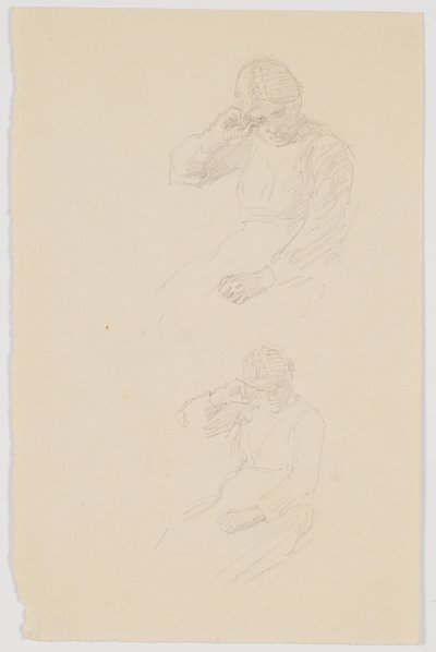 To studier av sittende ung jente av Niels Skovgaard