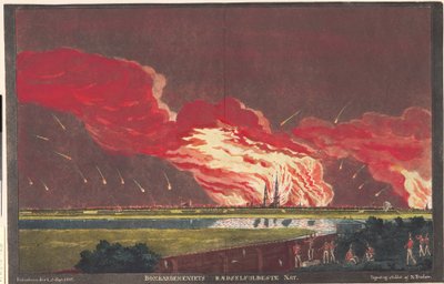 "Bombardementets mest skremmende natt. Kiøbenhavn den 4-5- sept. 1807" av Niels Truslew