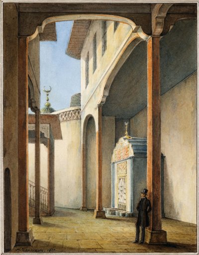 Pushkin i Bakhchisaray Khans palass, 1837 av Nikanor Grigoryevich Chernetsov