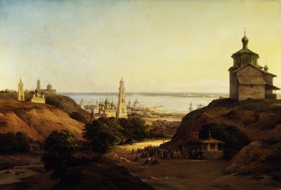 Utsikt over Yuriev-Povolzhsky, 1851 av Nikanor Grigoryevich Chernetsov